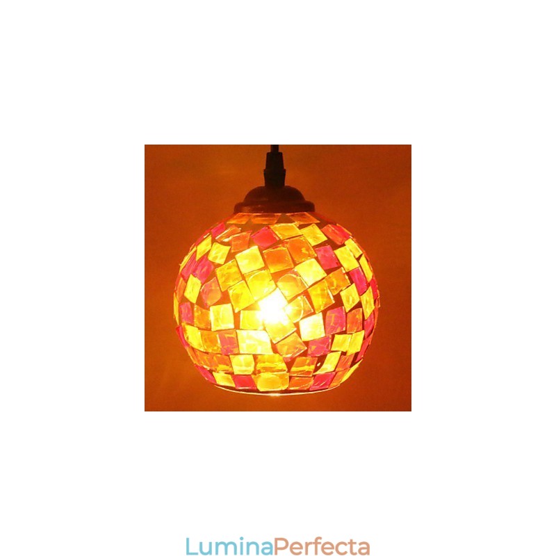 Lampă suspendată din metal cu pictură modernă contemporană