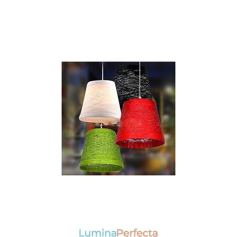 Lampă modernă din ratan, cu un singur cap, țesut cu artă Cany