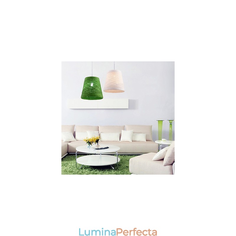 Lampă modernă din ratan, cu un singur cap, țesut cu artă Cany