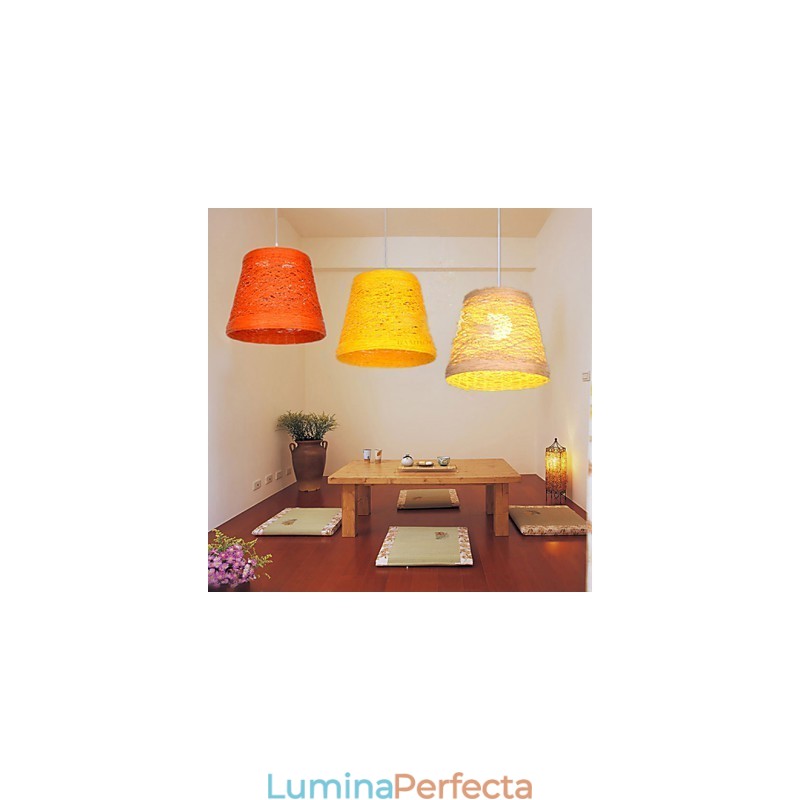 Lampă modernă din ratan, cu un singur cap, țesut cu artă Cany