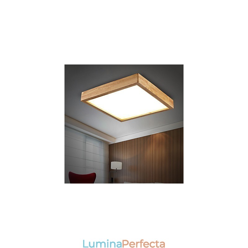 Lampă suspendată din lemn de bambus, modern, contemporan în stil rustic
