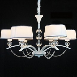 Candelabru modern contemporan din țesătură din cristal cromat