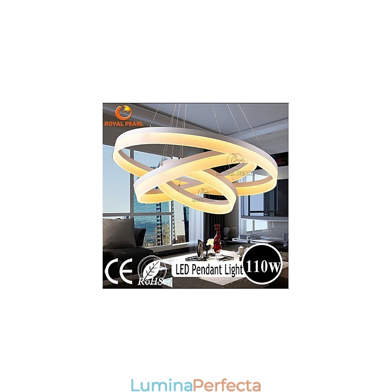 Ofertă fierbinte Lumină suspendată modernă acrilic de culoare albă 130W