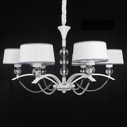 Candelabru modern contemporan din țesătură din cristal cromat