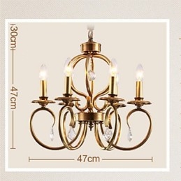 Candelabru suspendat stil mini tradițional clasic metal