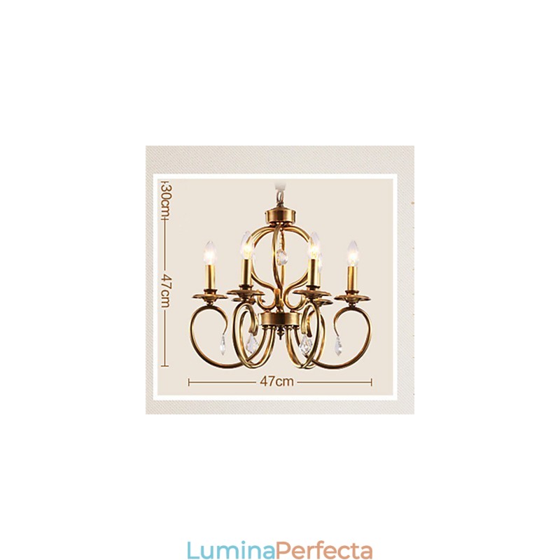 Candelabru suspendat stil mini tradițional clasic metal
