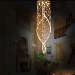 Candelabru de cristal Lampă de iluminat suspendată Plafoniere suspendate cu cristal K9 transparent și baldachin argintiu