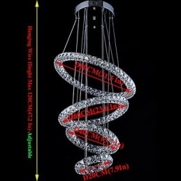 Crystal Ring Pendant Lampă Modern Tavan Candelabru Iluminat Lampă Corpuri cu