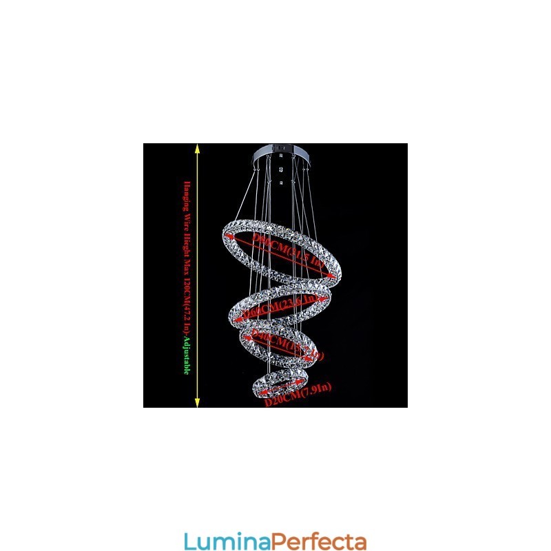 Crystal Ring Pendant Lampă Modern Tavan Candelabru Iluminat Lampă Corpuri cu