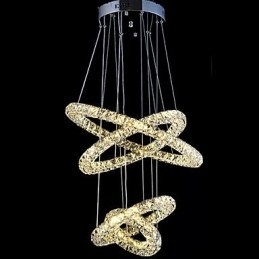 Crystal Ring Pendant Lampă Modern Tavan Candelabru Iluminat Lampă Corpuri cu