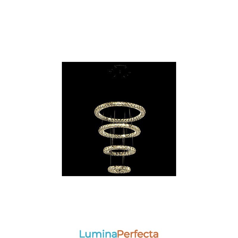 Crystal Ring Pendant Lampă Modern Tavan Candelabru Iluminat Lampă Corpuri cu