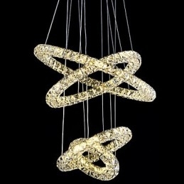 Crystal Ring Pendant Lampă Modern Tavan Candelabru Iluminat Lampă Corpuri cu