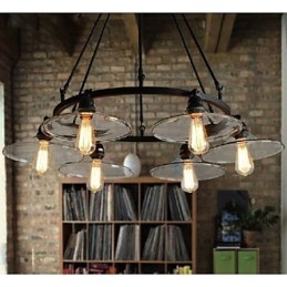 Tradițional Clasic Vintage Retro Lantern Country Mini Stil Pictură Metal Pendant Lampă de luat masa