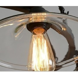 Tradițional Clasic Vintage Retro Lantern Country Mini Stil Pictură Metal Pendant Lampă de luat masa