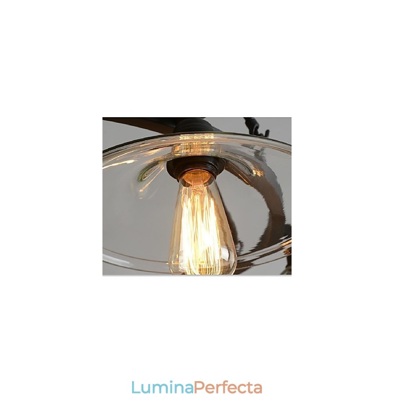 Tradițional Clasic Vintage Retro Lantern Country Mini Stil Pictură Metal Pendant Lampă de luat masa