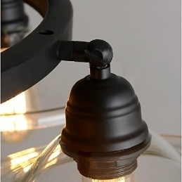 Tradițional Clasic Vintage Retro Lantern Country Mini Stil Pictură Metal Pendant Lampă de luat masa