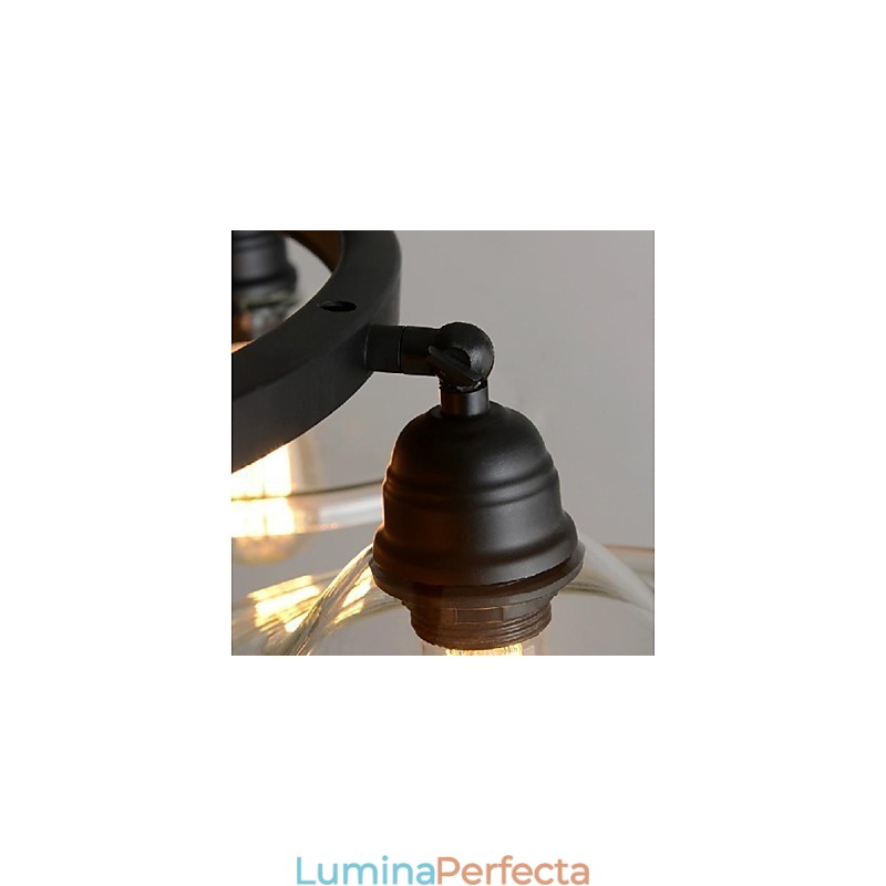 Tradițional Clasic Vintage Retro Lantern Country Mini Stil Pictură Metal Pendant Lampă de luat masa