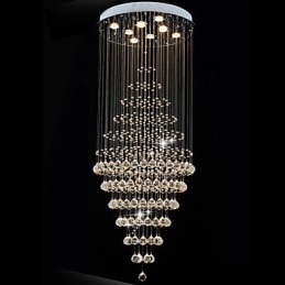 Candelabru de cristal modern Iluminat suspendat Lampă de plafon cu 8 becuri H180CM