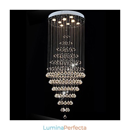 Candelabru de cristal modern Iluminat suspendat Lampă de plafon cu 8 becuri H180CM Candelabru de cristal modern Iluminat suspendat Lampă de plafon cu 8 becuri H180CM