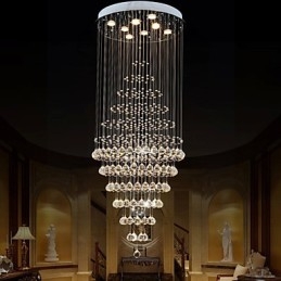 Candelabru de cristal modern Iluminat suspendat Lampă de plafon cu 8 becuri H180CM