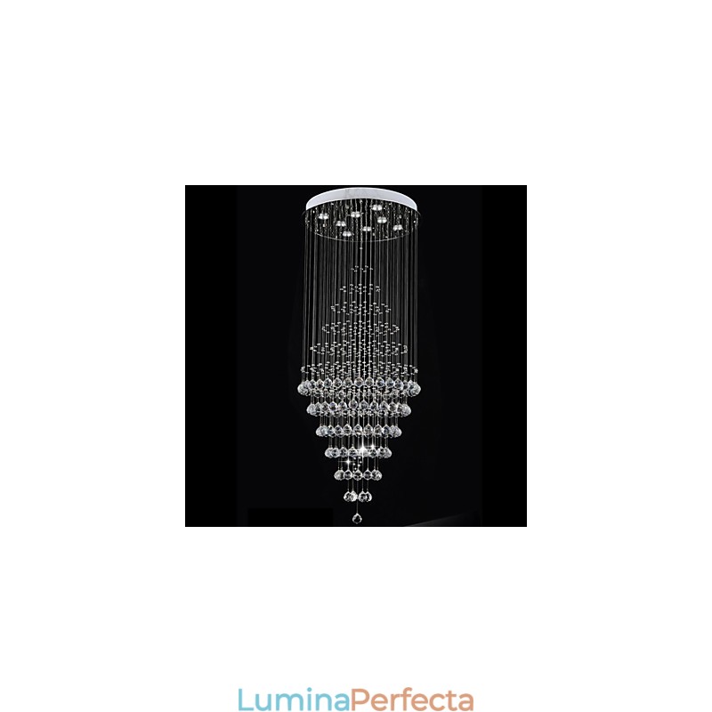 Candelabru de cristal modern Iluminat suspendat Lampă de plafon cu 8 becuri H180CM