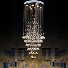 Candelabru de cristal modern Iluminat suspendat Lampă de plafon cu 8 becuri H180CM
