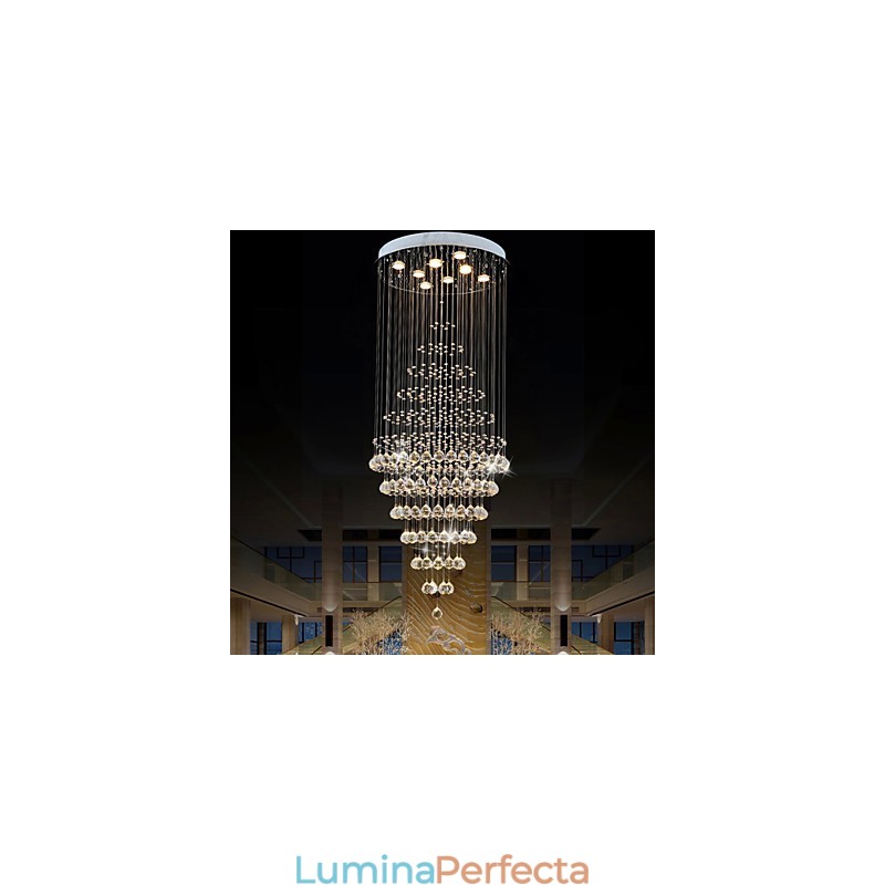Candelabru de cristal modern Iluminat suspendat Lampă de plafon cu 8 becuri H180CM