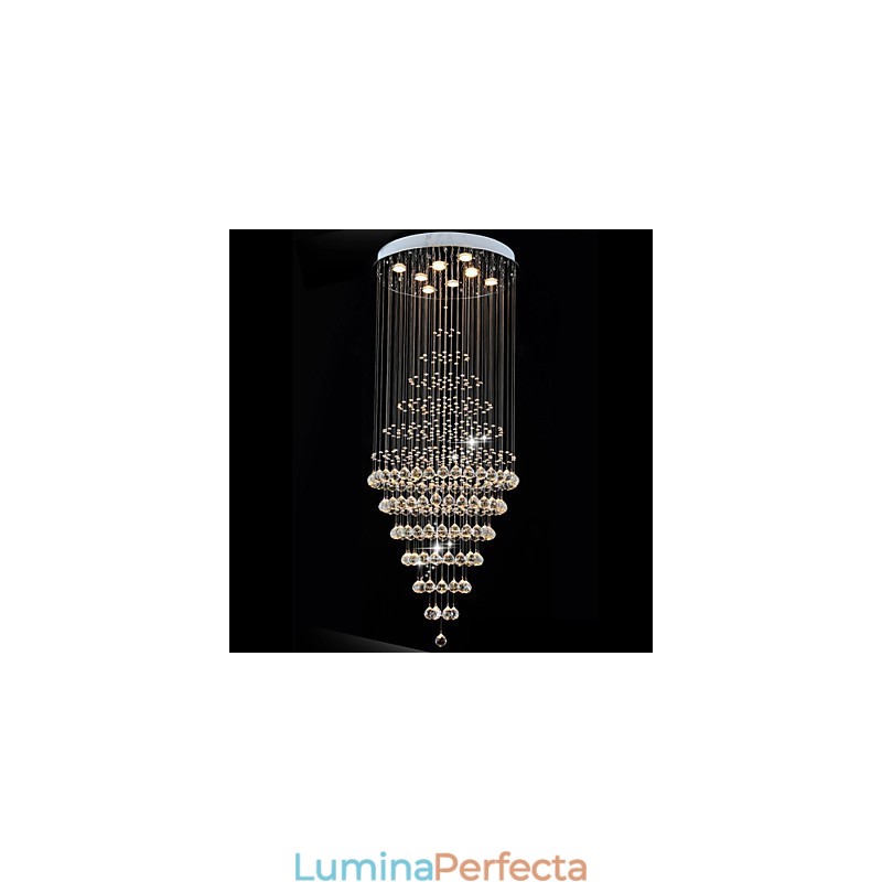 Candelabru de cristal modern Iluminat suspendat Lampă de plafon cu 8 becuri H180CM