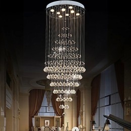 Candelabru de cristal modern Iluminat suspendat Lampă de plafon cu 8 becuri H180CM