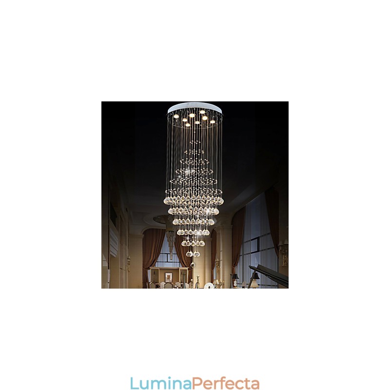 Candelabru de cristal modern Iluminat suspendat Lampă de plafon cu 8 becuri H180CM