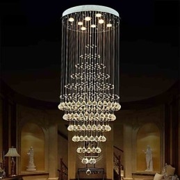 Candelabru de cristal modern Iluminat suspendat Lampă de plafon cu 8 becuri H180CM