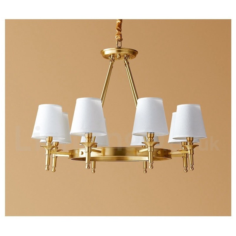 Candelabru rotund din alamă pură pandantiv tradițional clasic