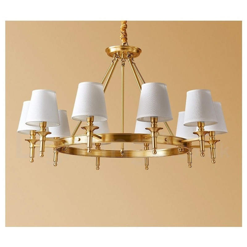 Candelabru rotund din alamă pură pandantiv tradițional clasic