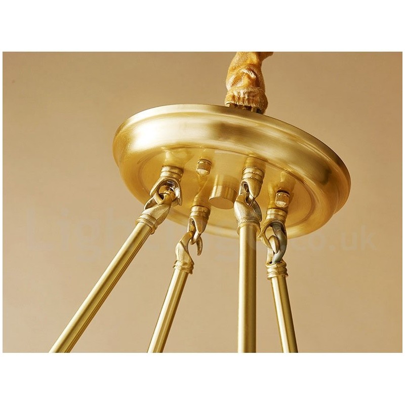 Candelabru rotund din alamă pură pandantiv tradițional clasic