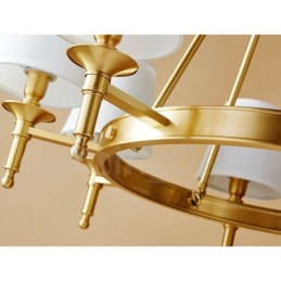 Candelabru rotund din alamă pură pandantiv tradițional clasic