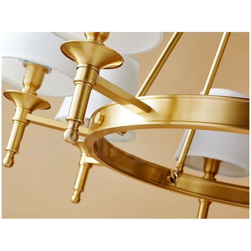 Candelabru rotund din alamă pură pandantiv tradițional clasic