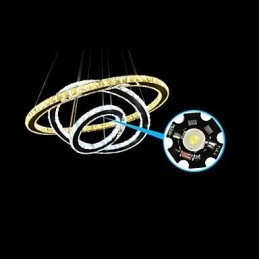 Lampe suspendate de tavan din cristal Corpuri de iluminat cu candelabru cu alb cald și rece D406080cm