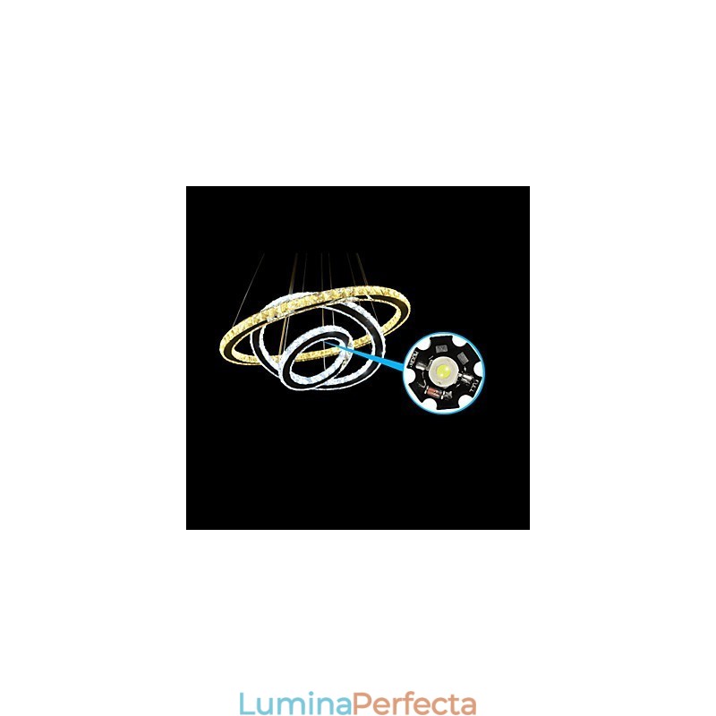 Lampe suspendate de tavan din cristal Corpuri de iluminat cu candelabru cu alb cald și rece D406080cm