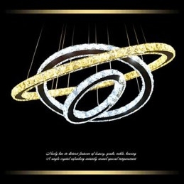 Lampe suspendate de tavan din cristal Corpuri de iluminat cu candelabru cu alb cald și rece D406080cm