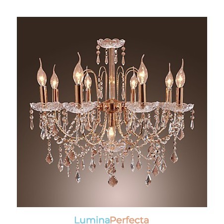 Candelabru elegant din cristal cu 9 lumini