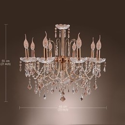 Candelabru elegant din cristal cu 9 lumini