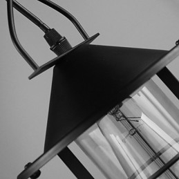 Lampă suspendată din metal cu tablou rustic vintage garaj