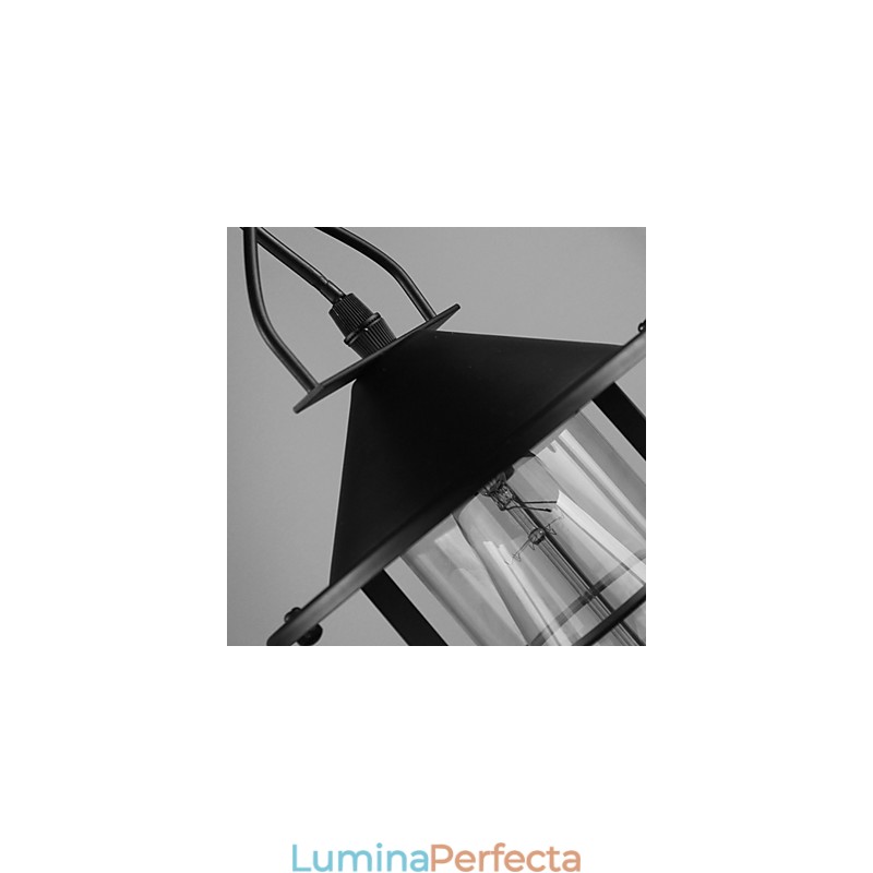 Lampă suspendată din metal cu tablou rustic vintage garaj