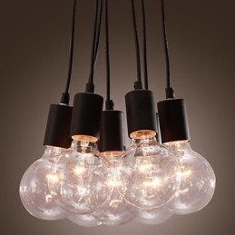 Modern Home 7 Head Edison Lampă suspendată cu bile de sticlă
