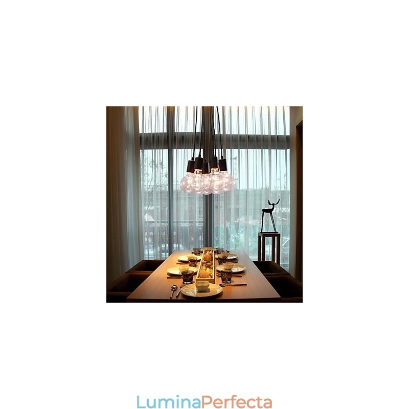 Modern Home 7 Head Edison Lampă suspendată cu bile de sticlă