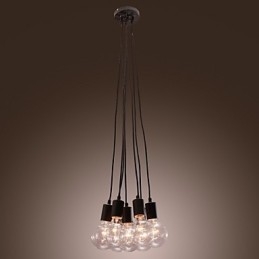 Modern Home 7 Head Edison Lampă suspendată cu bile de sticlă