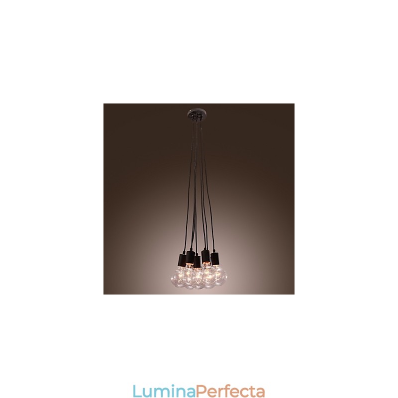 Modern Home 7 Head Edison Lampă suspendată cu bile de sticlă