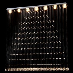 K9 Crystal Pendant Lampă suspendată din sârmă Candelabru Iluminat Plafoniera Cafenea de interior