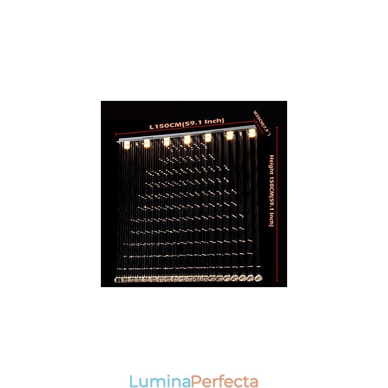 K9 Crystal Pendant Lampă suspendată din sârmă Candelabru Iluminat Plafoniera Cafenea de interior