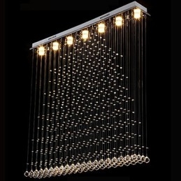 K9 Crystal Pendant Lampă suspendată din sârmă Candelabru Iluminat Plafoniera Cafenea de interior
